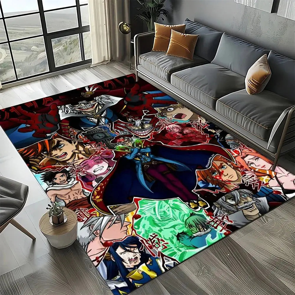 Cartoon anime floor mat with soft surface for everyday comfort