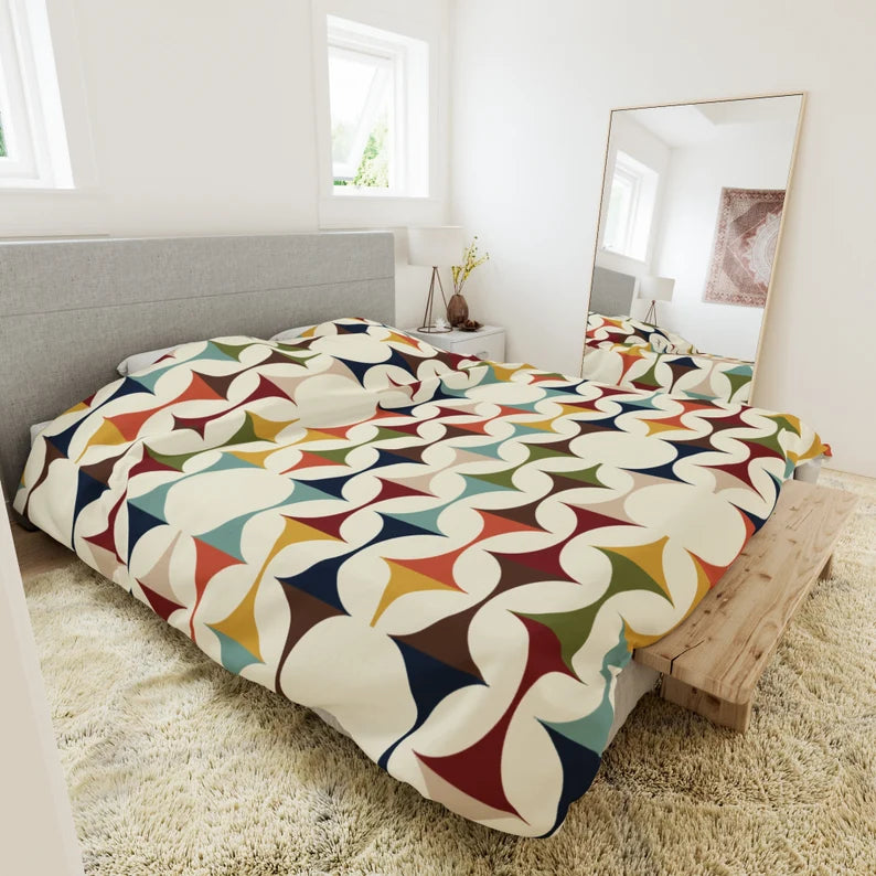 Retro Abstract Duvet Cover Set