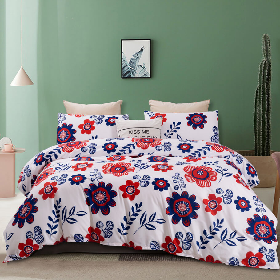Vintage floral doona cover bedroom décor