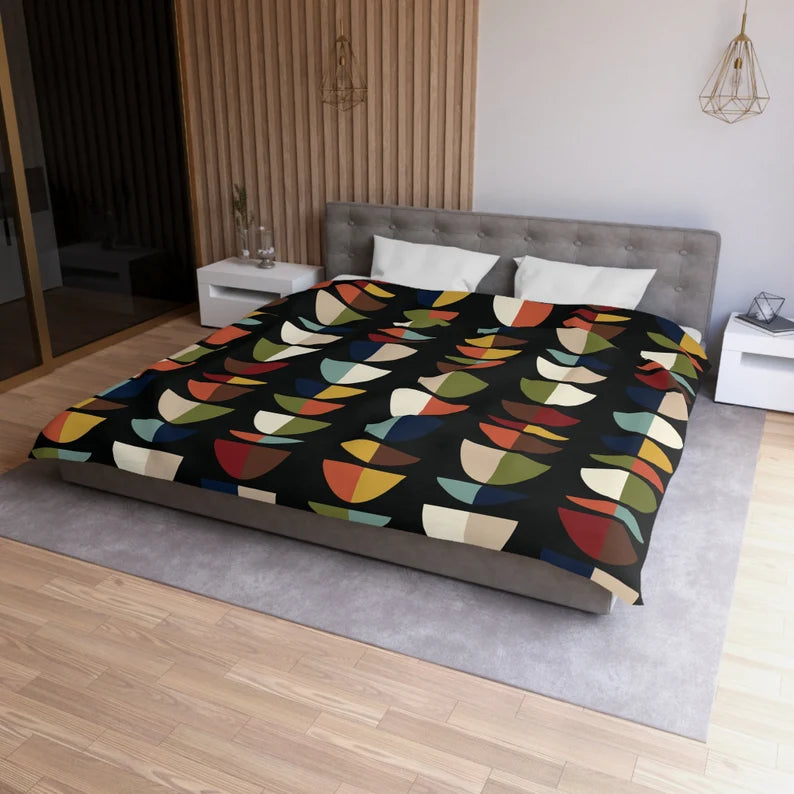 retro bedding aesthetic room
