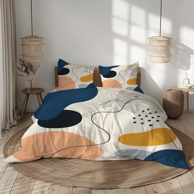 abstract bedding geometric bedding modern look