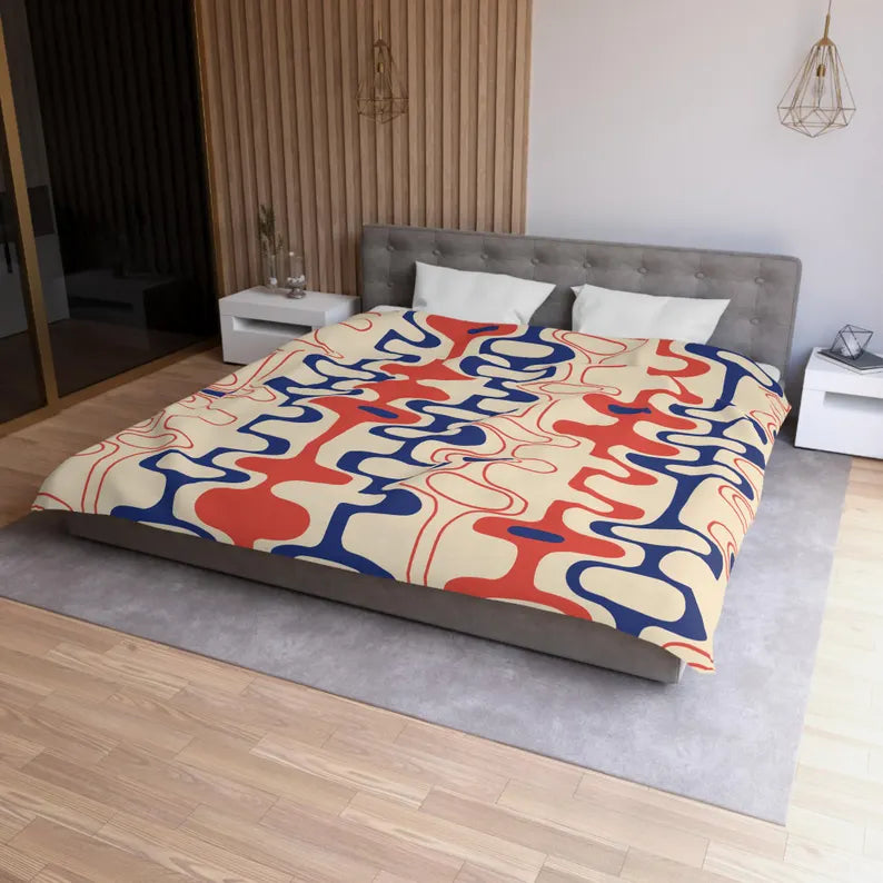 geometric HD print bedding
