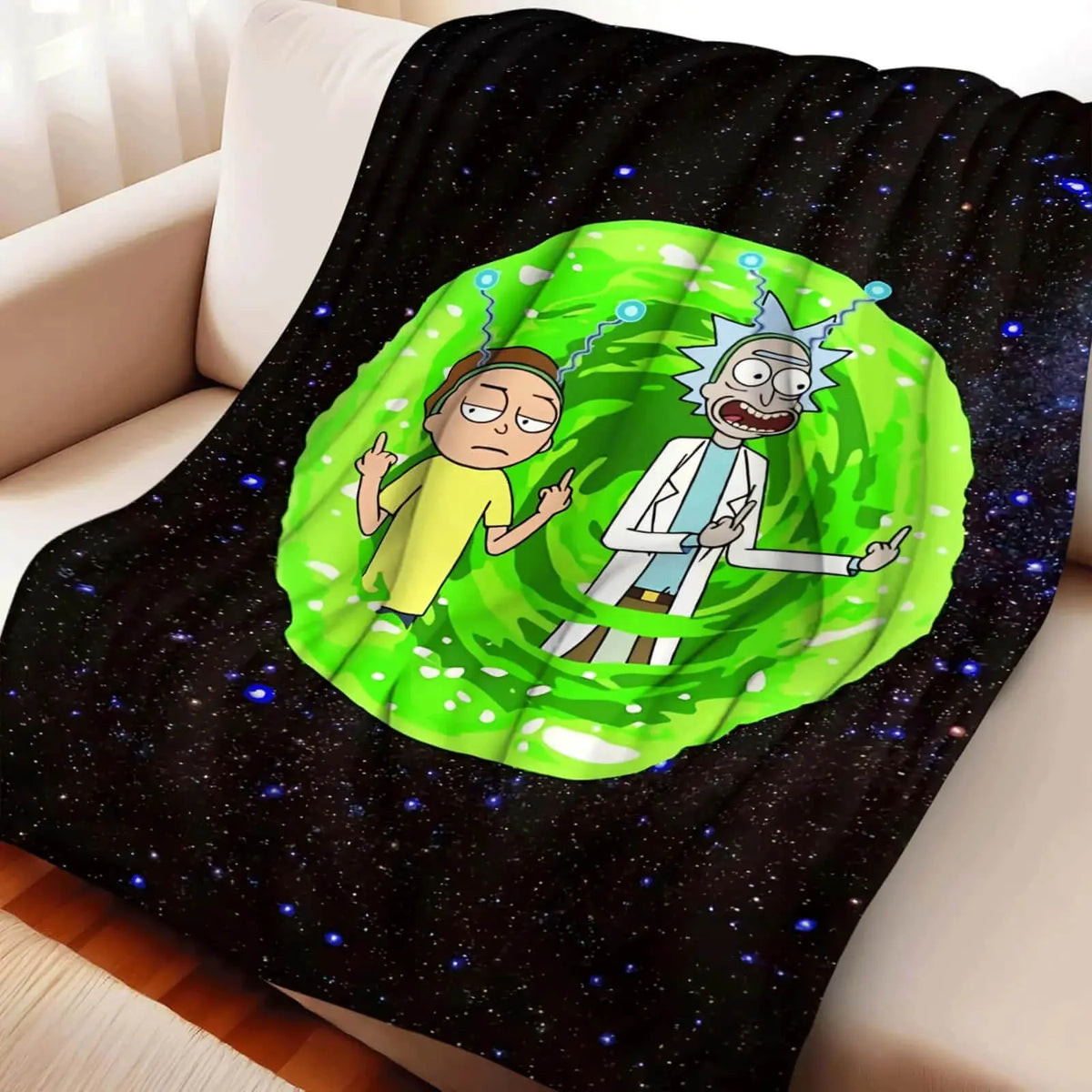 Rick and Morty Throw Blanket