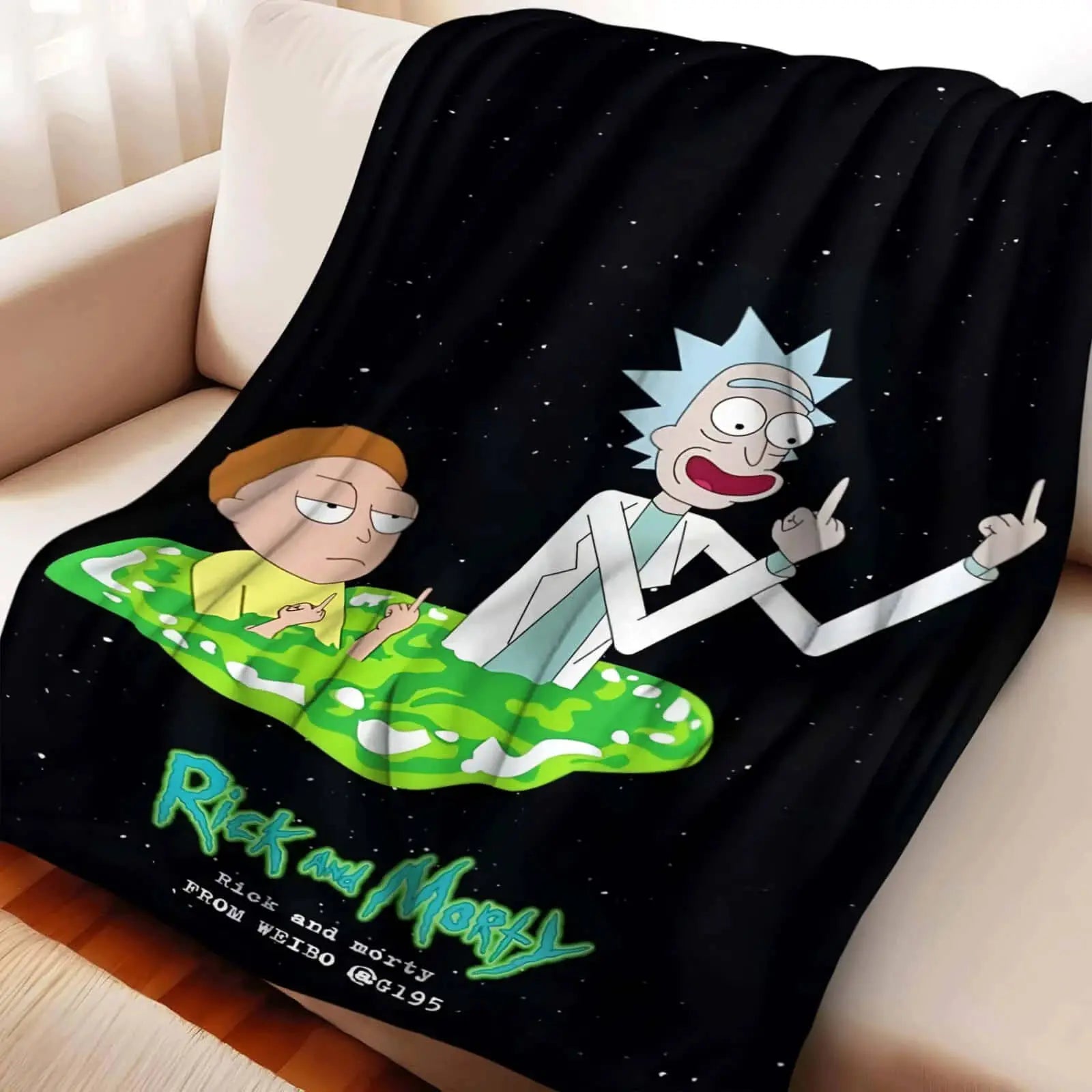 Rick and Morty Throw Blanket