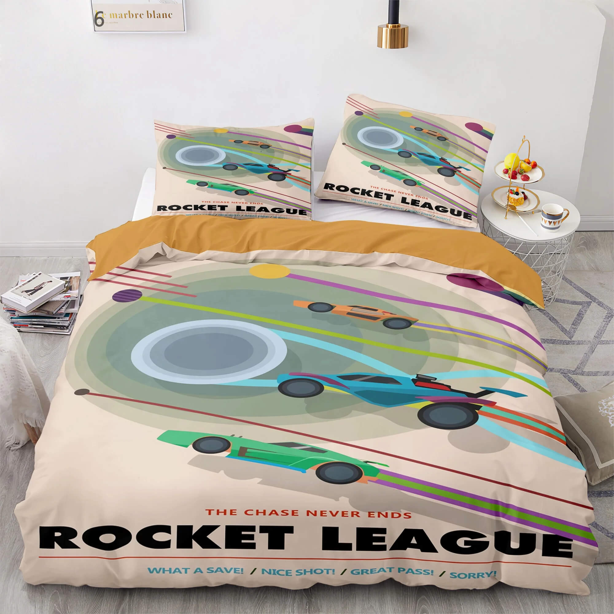 Rocket League comforter cover for boys gamer room