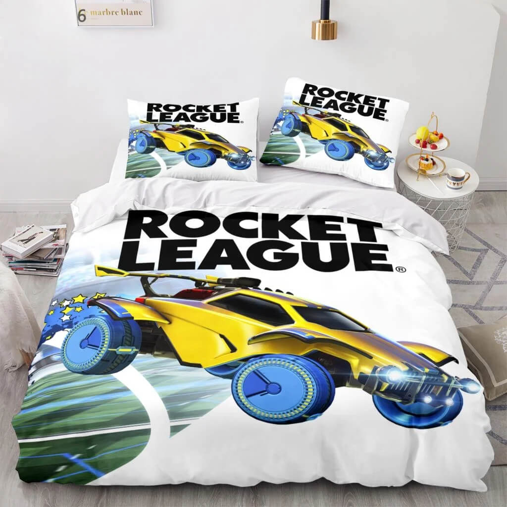 Rocket League arena print bedding set for kids