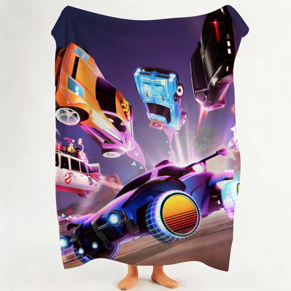 Rocket League bedroom blanket for kids and teens