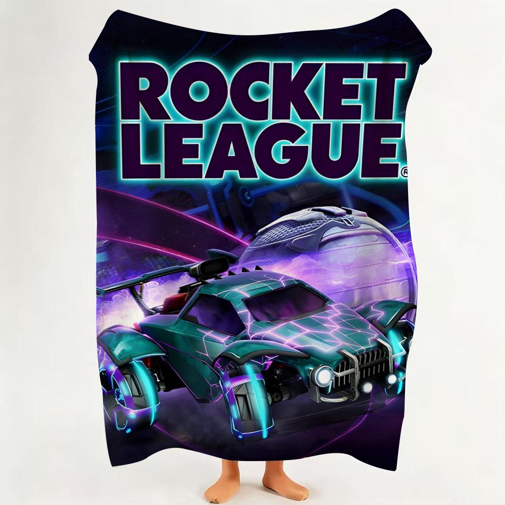 Rocket League fan blanket for game room decor