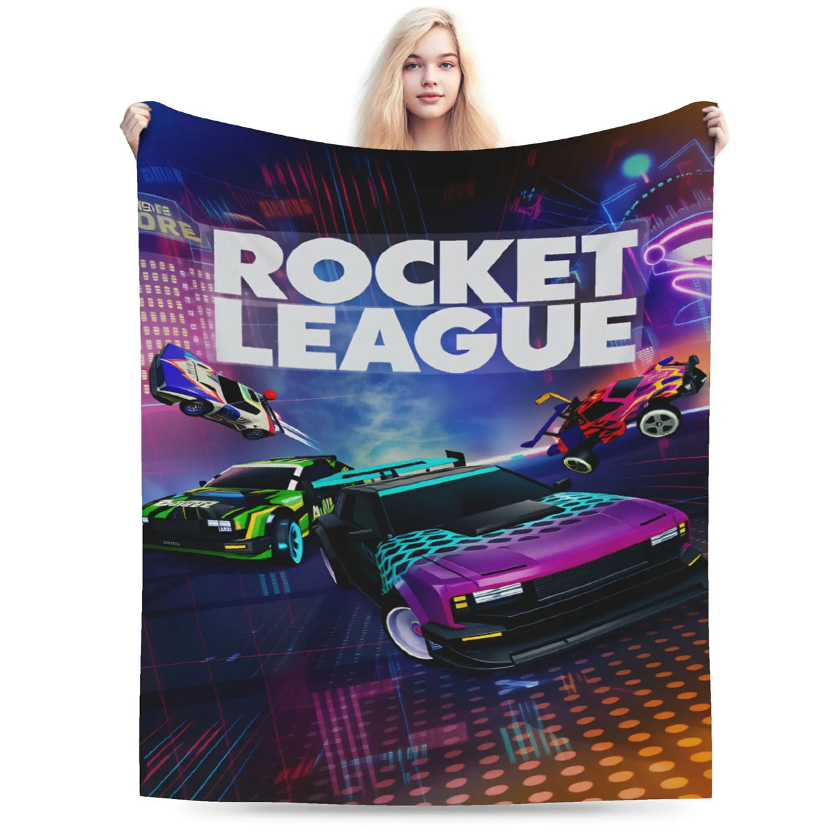 soft Rocket League blanket for sofa and bed