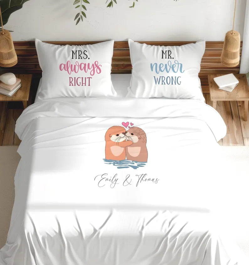 Romantic personalized bedding