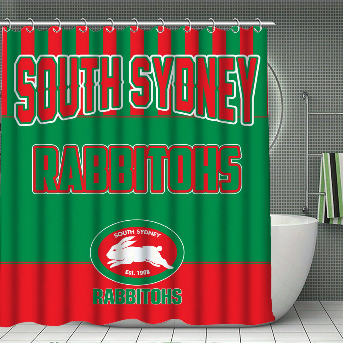 Waterproof sports bathroom curtain