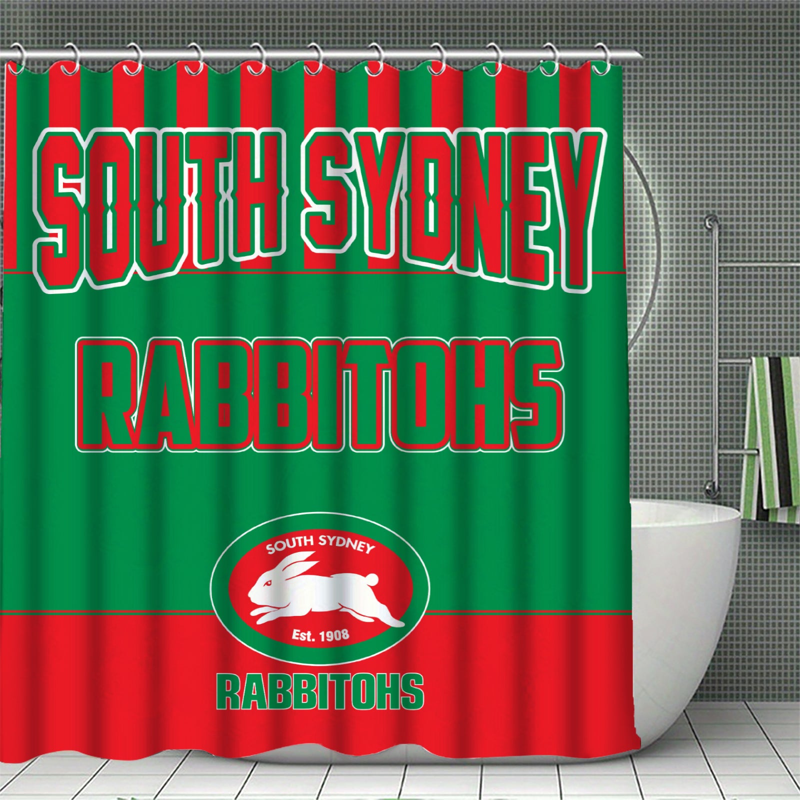 Waterproof sports bathroom curtain