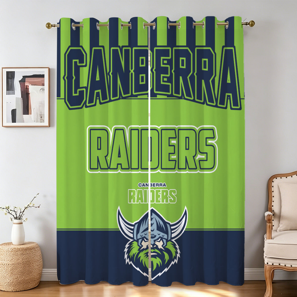 rugby sports drapes kids room