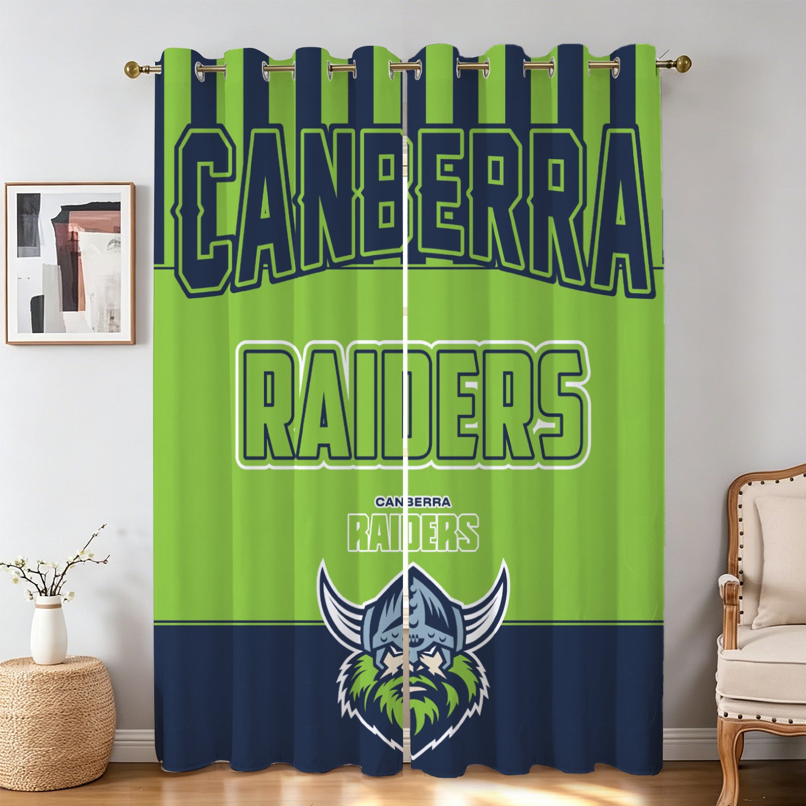 rugby sports drapes kids room
