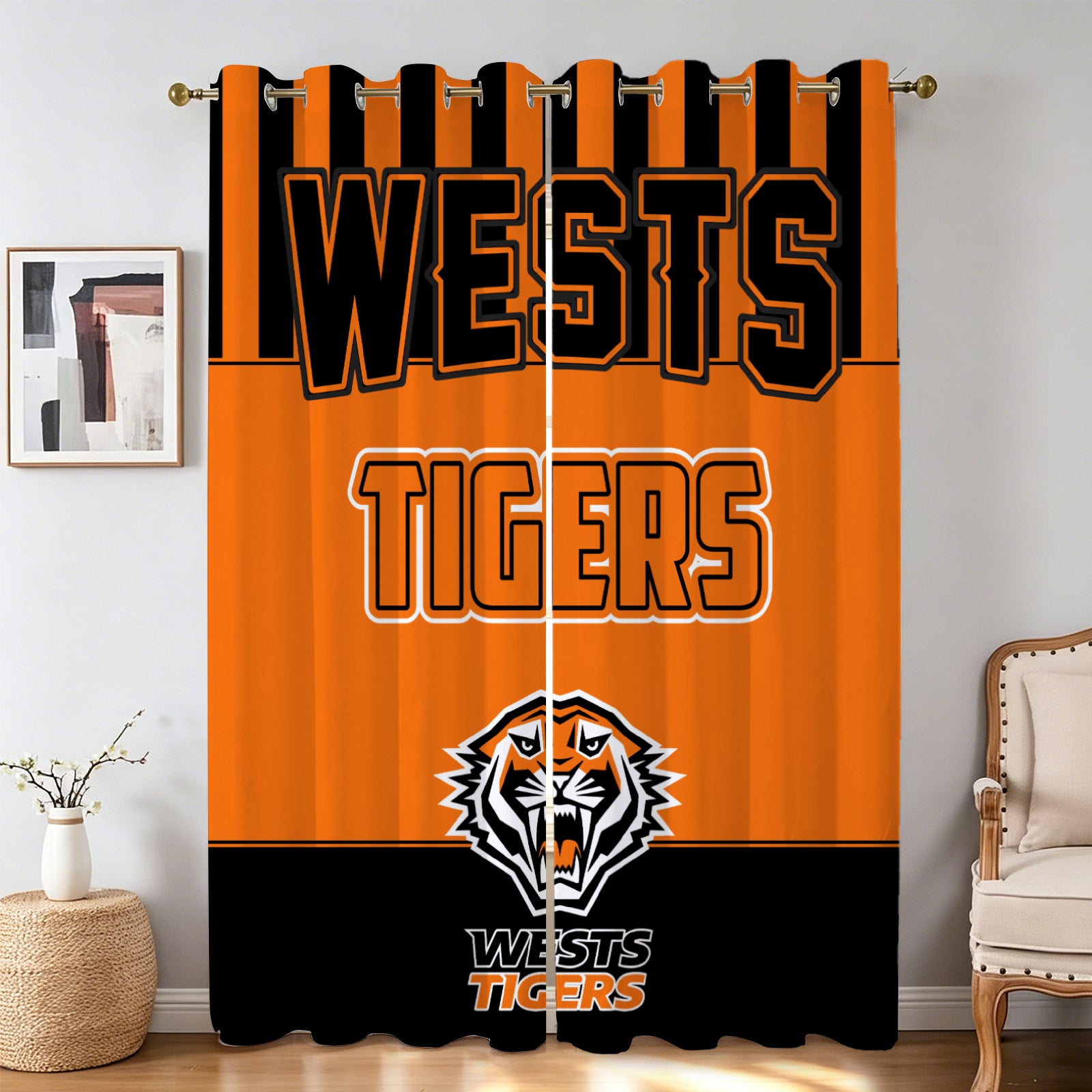 athletic curtains rugby theme