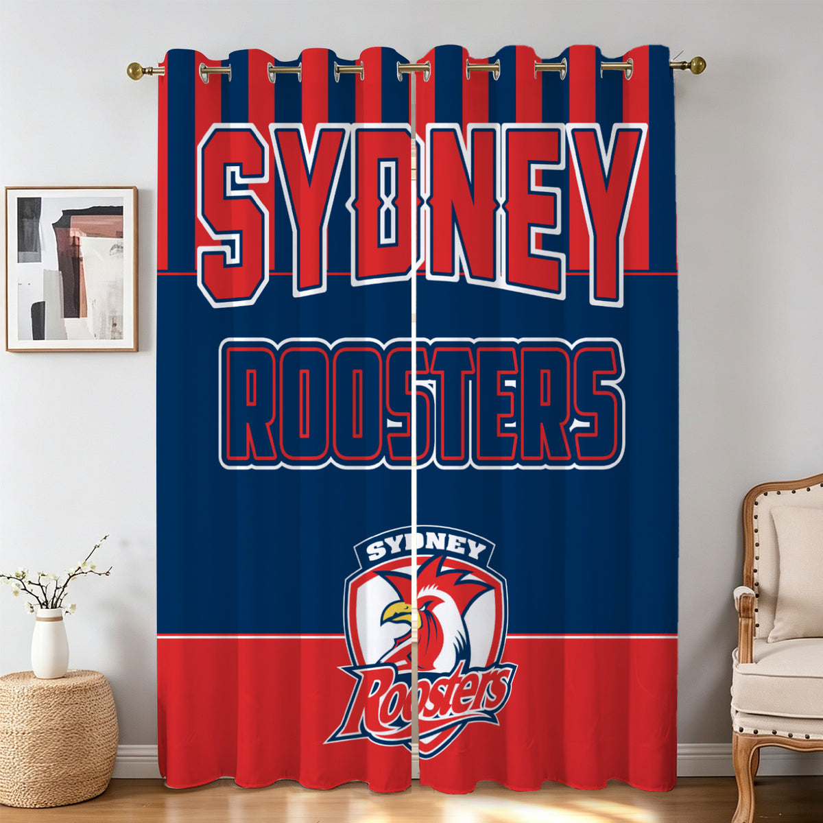 NRL rugby home decor curtains