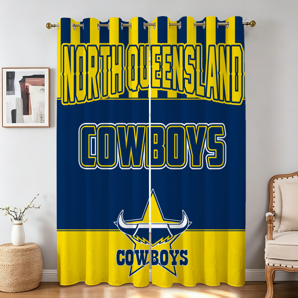 rugby fan drapes home decor