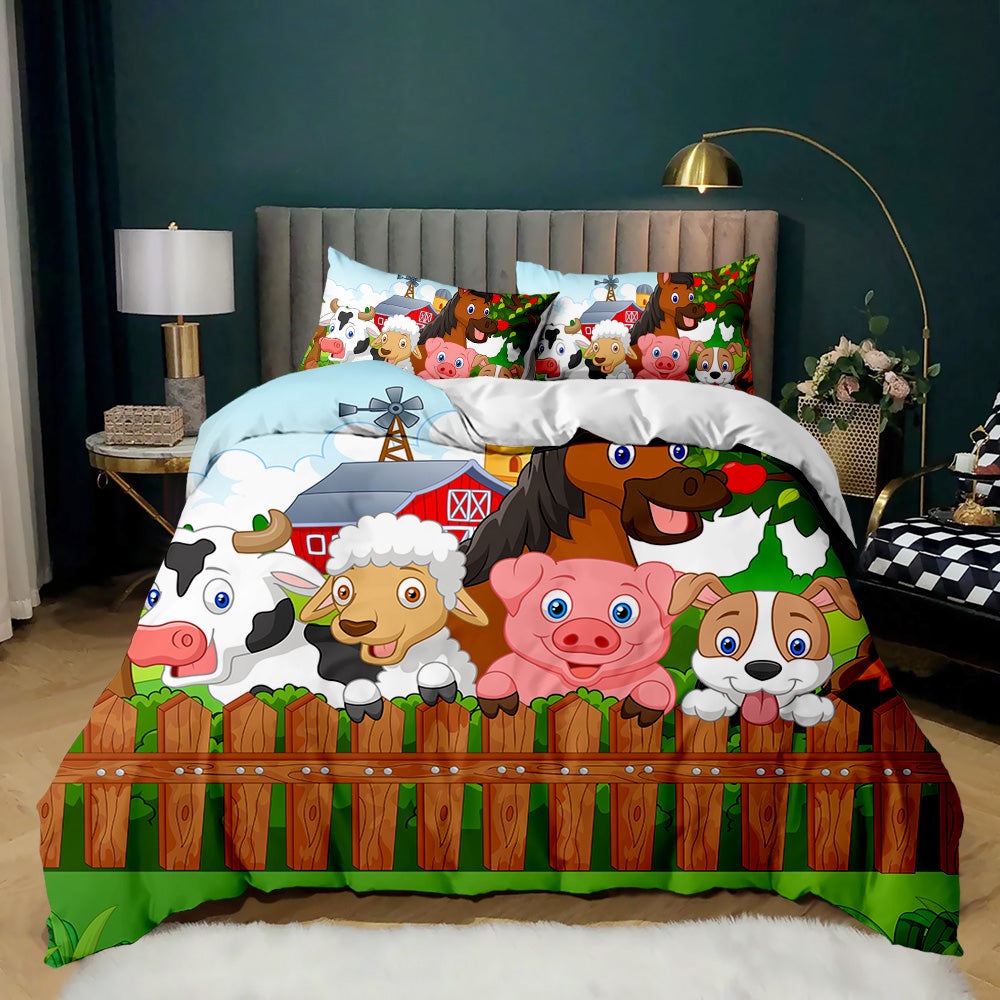 kids animal bedding room decor