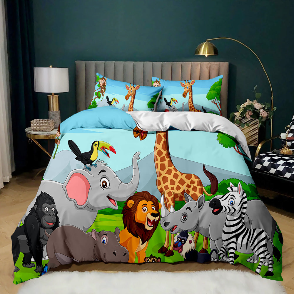 safari animal bedding for kids