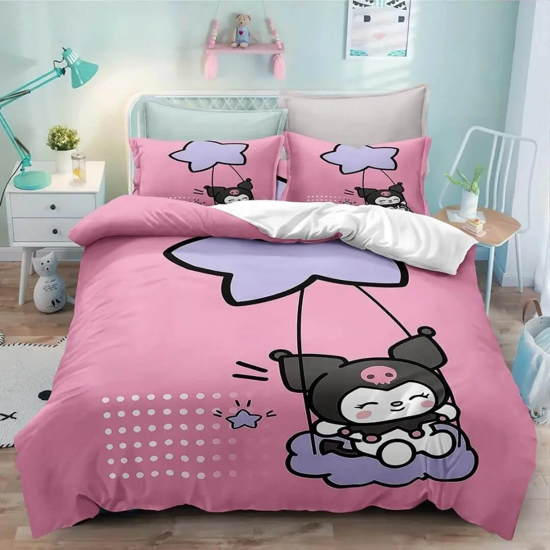 Sanrio Cartoon Kuromi Duvet Cover