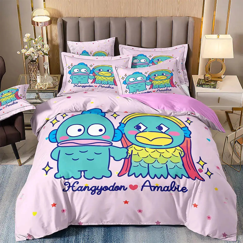 3D Sanrio Hangyodon Kids Quilt Cover Zirconic