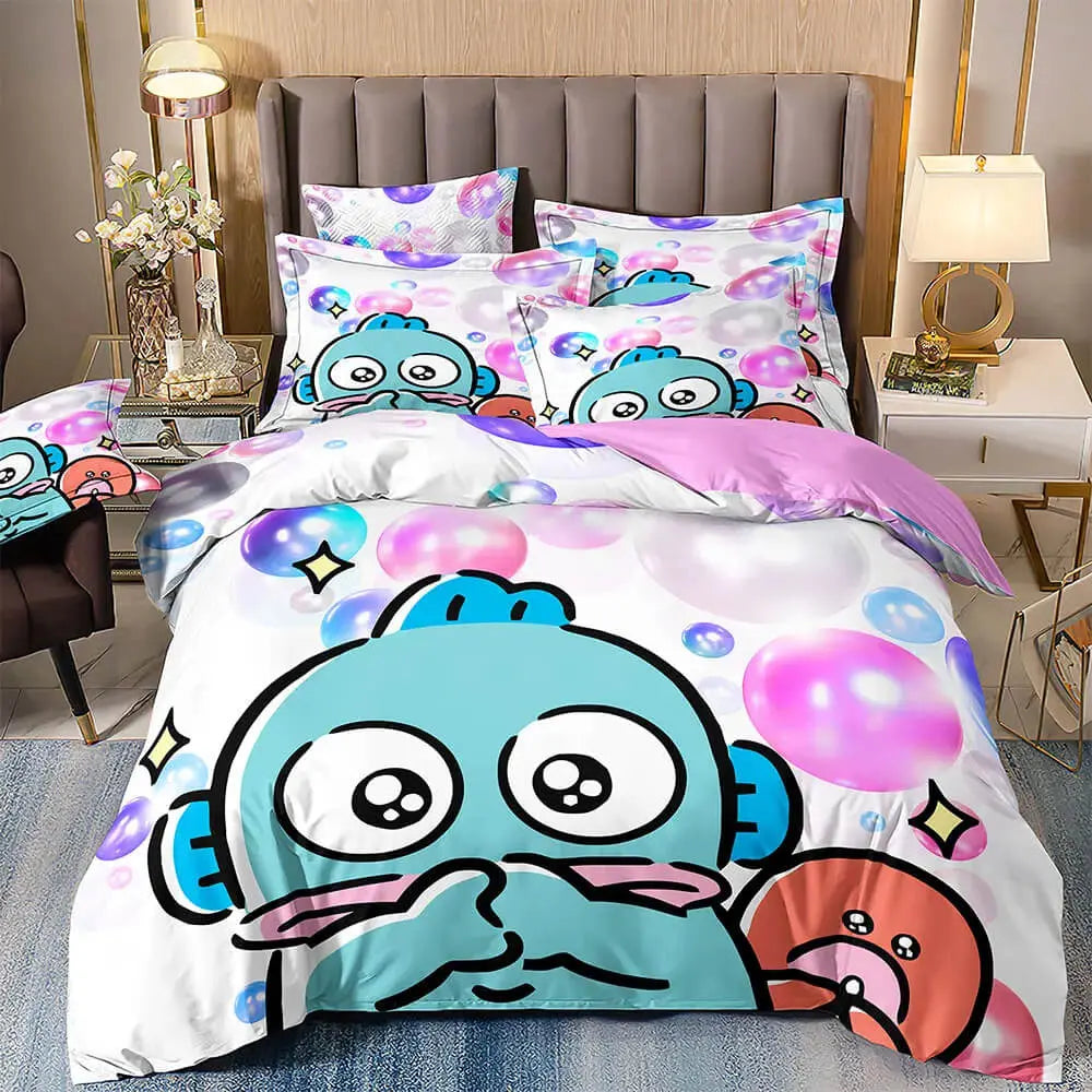 3D Sanrio Hangyodon Kids Bedding Cover Set Zirconic