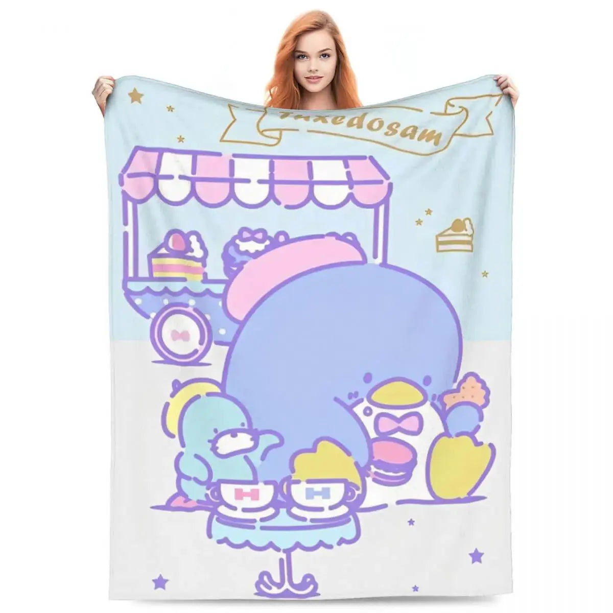 Sanrio Tuxedo Sam Cartoon Kids Throw Blanket Zirconic