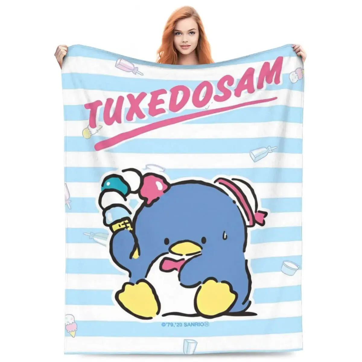 3D Sanrio Tuxedo Sam Kids Throw Blanket Zirconic