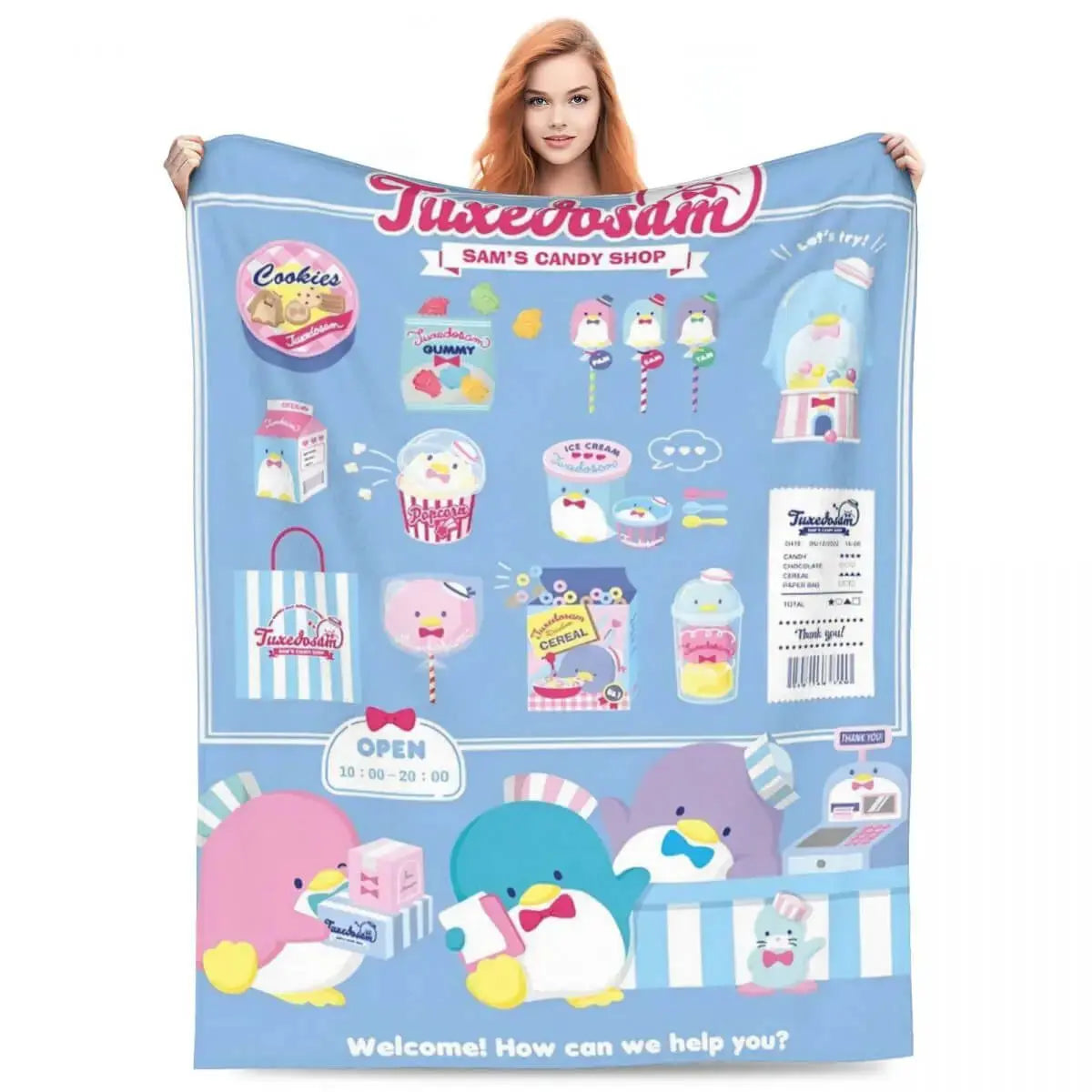 Sanrio Tuxedo Sam Throw Blanket Zirconic