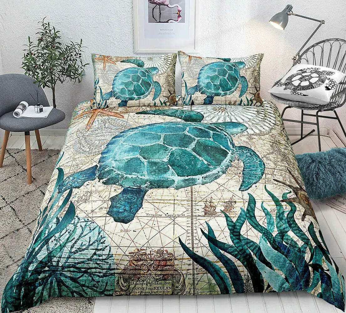 Sea Turtle Duvet Cover My Store