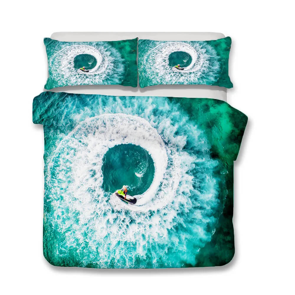 Coastal modern doona cover set