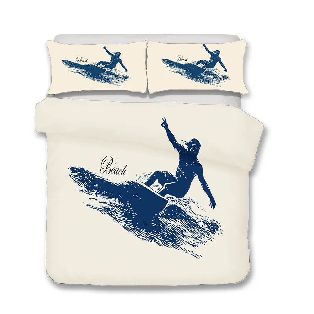 Sporty surf bedroom bedding
