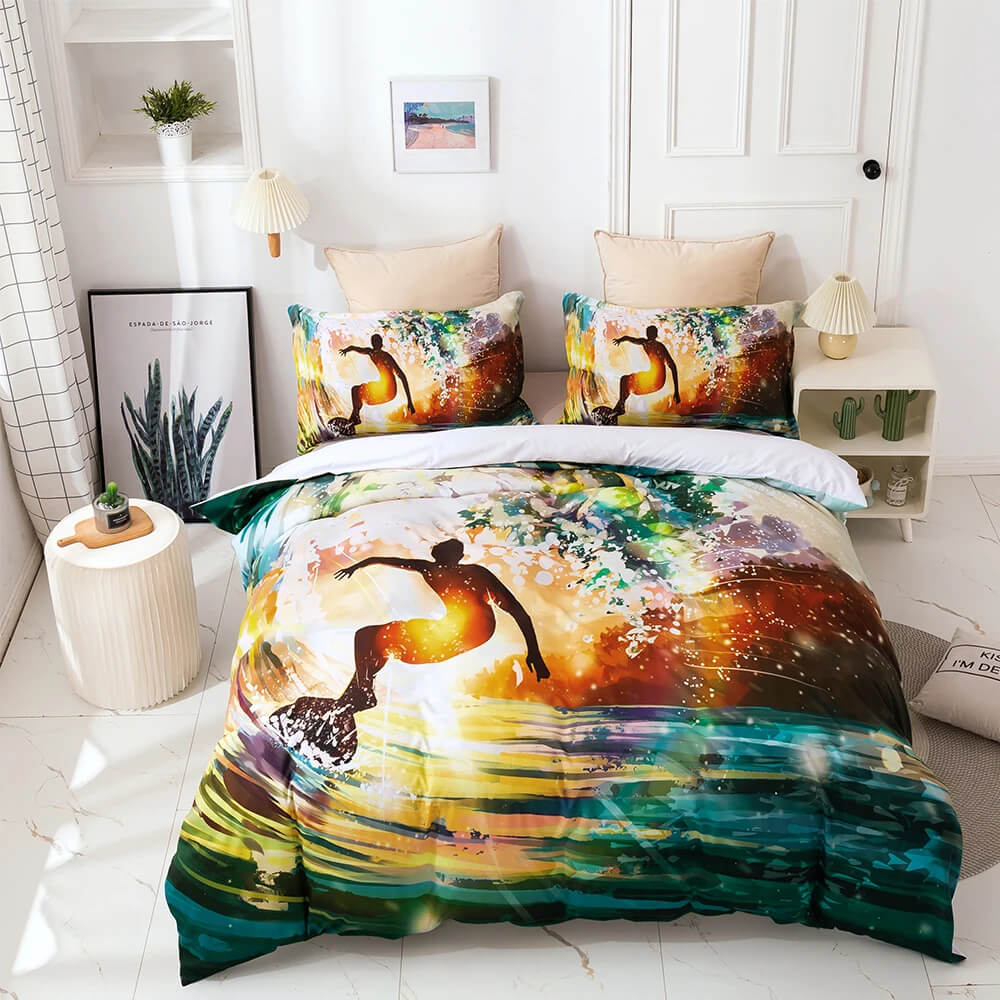 Teen boy surf bedding set