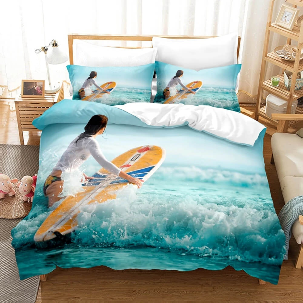 Extreme sports surf bedding