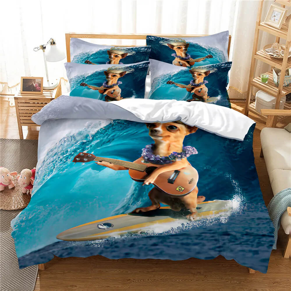 Coastal surf duvet cover set