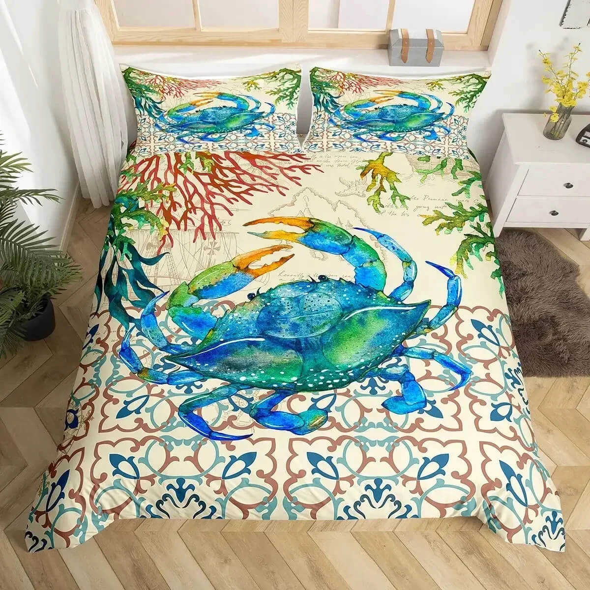 Tropical Sea Turtle Bedding Set for Adults