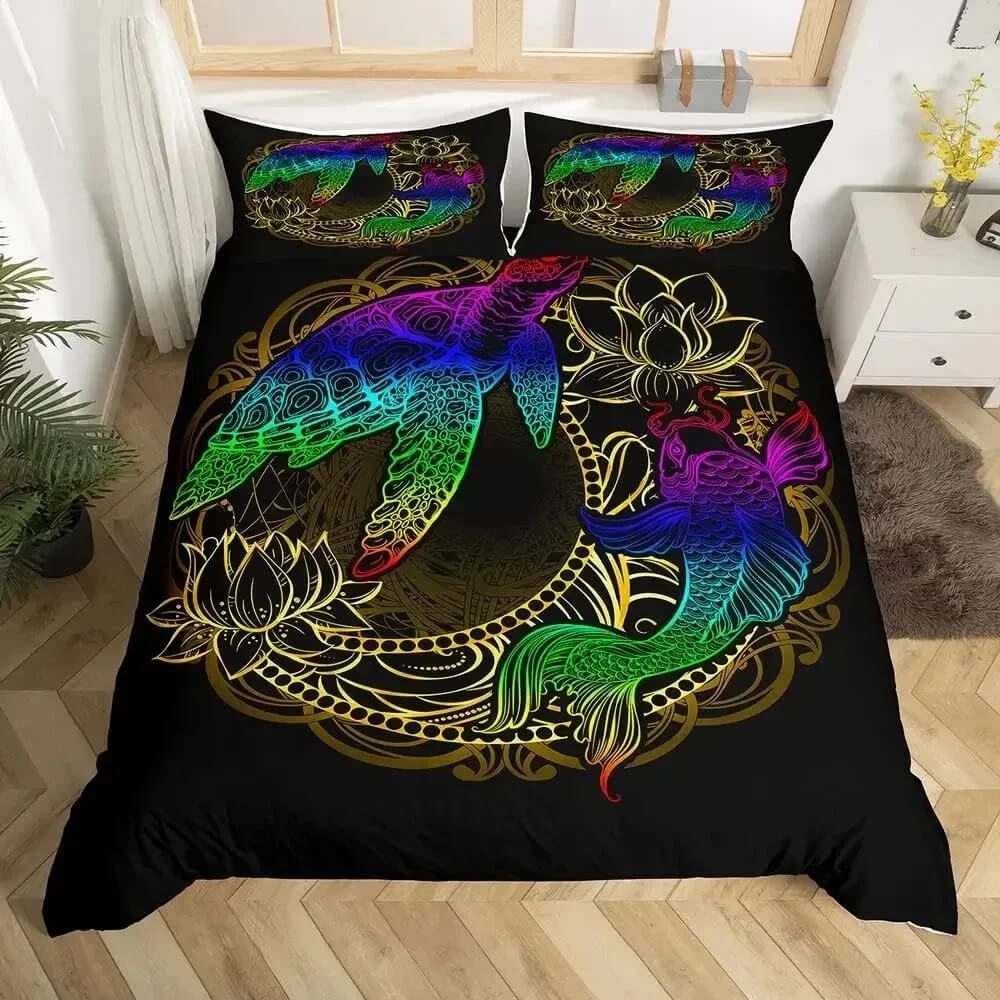 Cute Ocean Turtle Bedding for Teen Bedroom