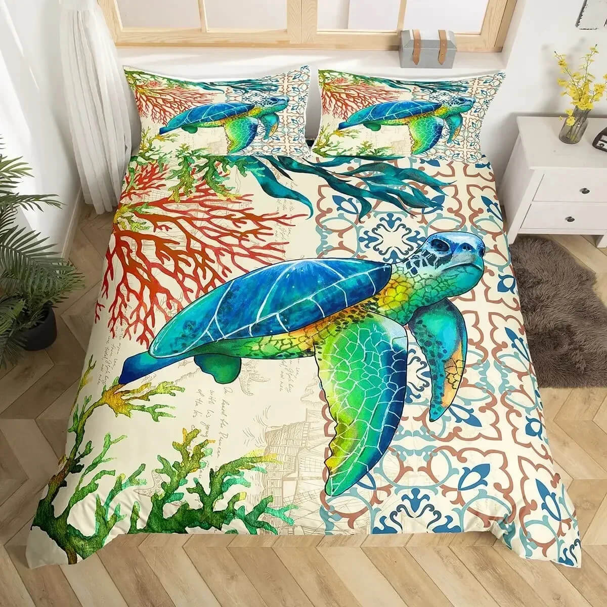 Marine Inspired Bedding Set Twin Full Queen