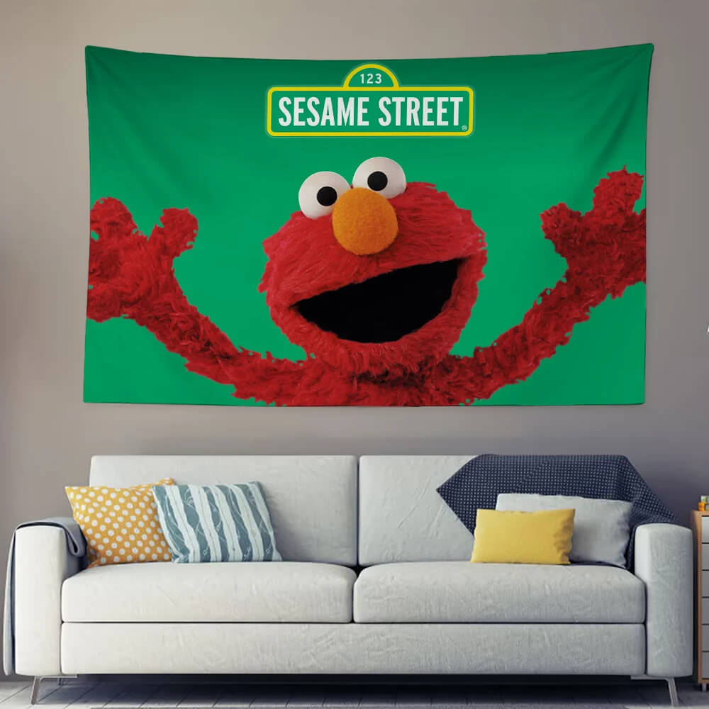 Sesame Street tapestry featuring Elmo and Cookie Monster
