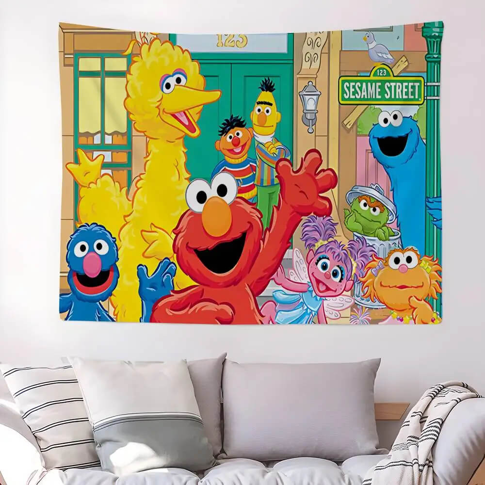 Cartoon wall tapestry for nursery decor