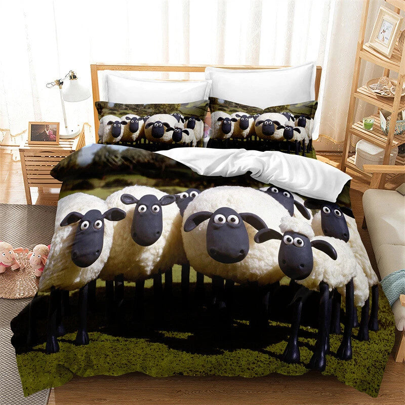 shaun the sheep cartoon bedding stylish room