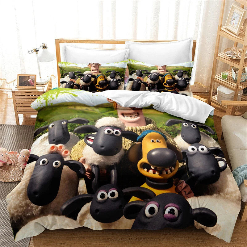 cartoon bedding vibrant print