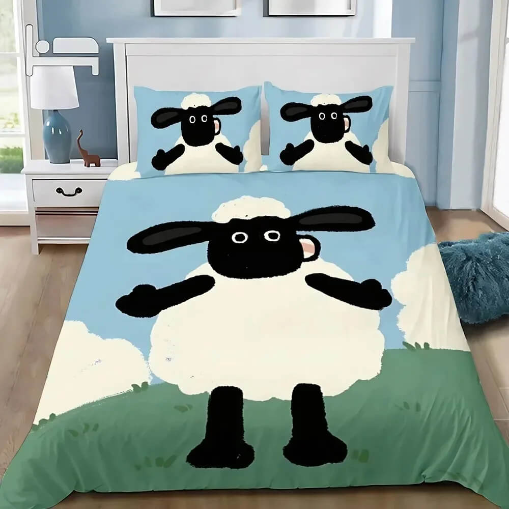 shaun the sheep duvet cover close up