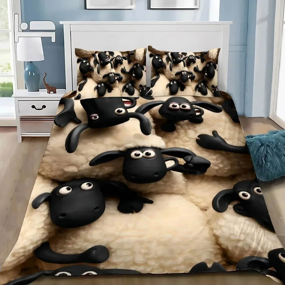shaun the sheep HD print bedding