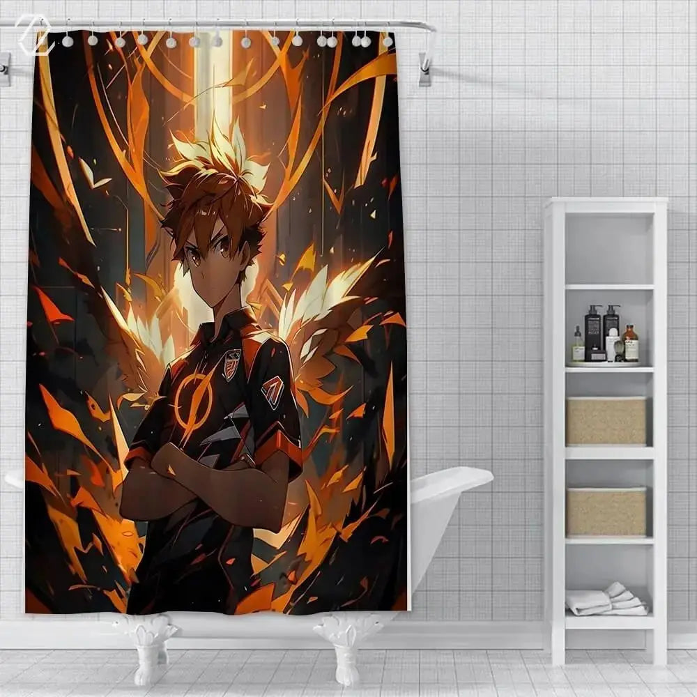 Haikyuu!! Shoyo Hinata 3D printed bathroom curtain