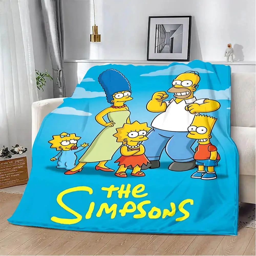 The Simpsons Cartoon Throw Blanket