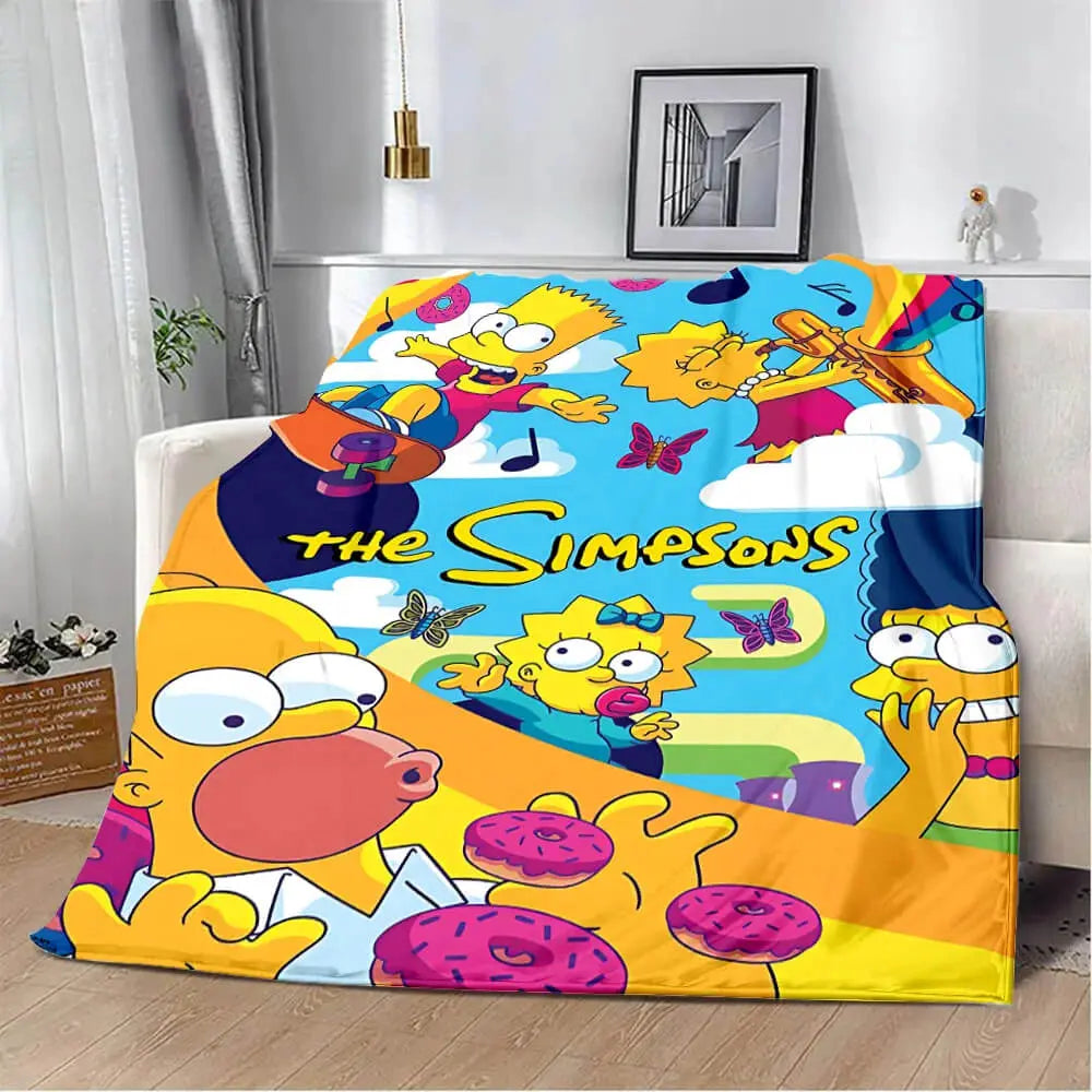 The Simpsons Cartoon Throw Blanket