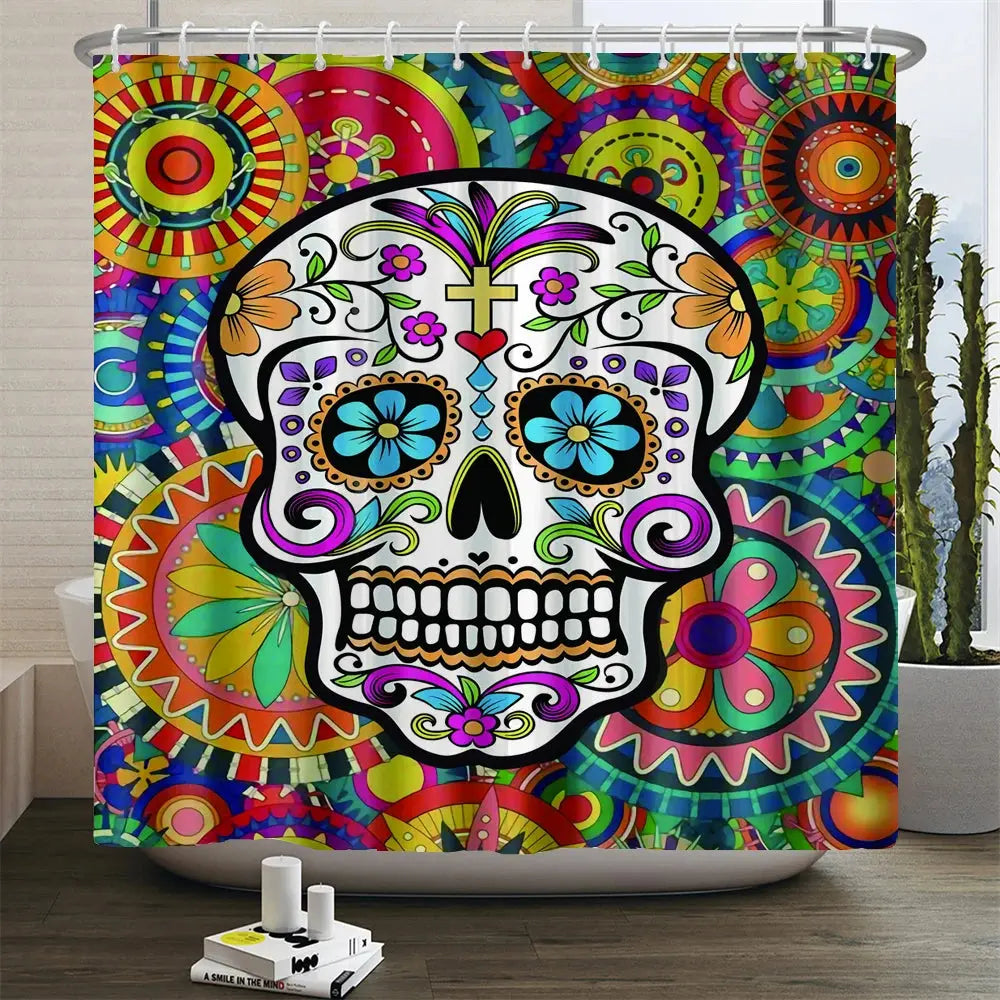 Skull Shower Curtain My Store