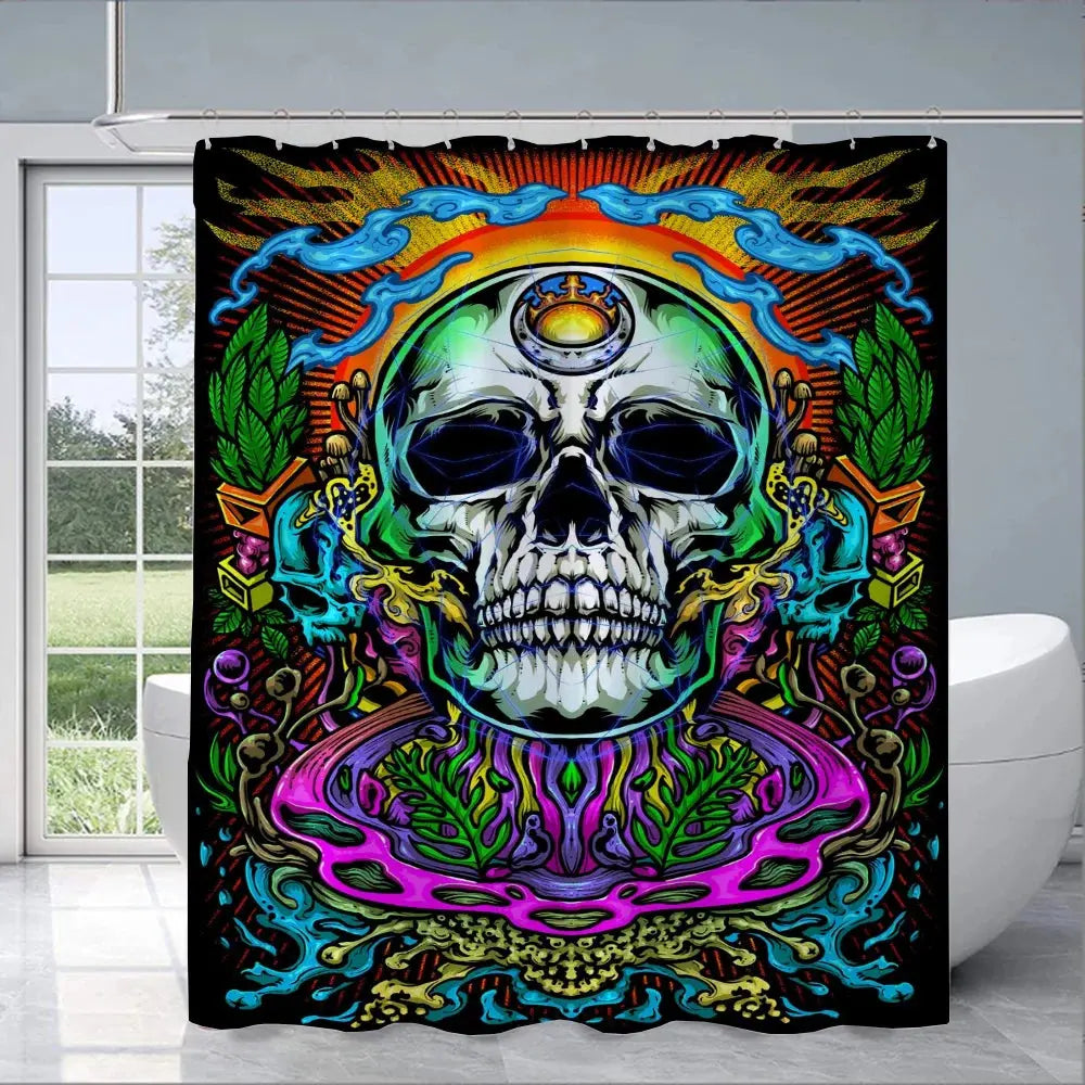 Skull Shower Curtain My Store