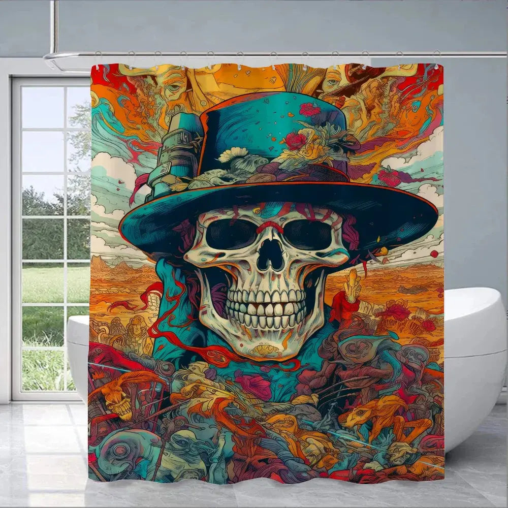 Skull Shower Curtain My Store